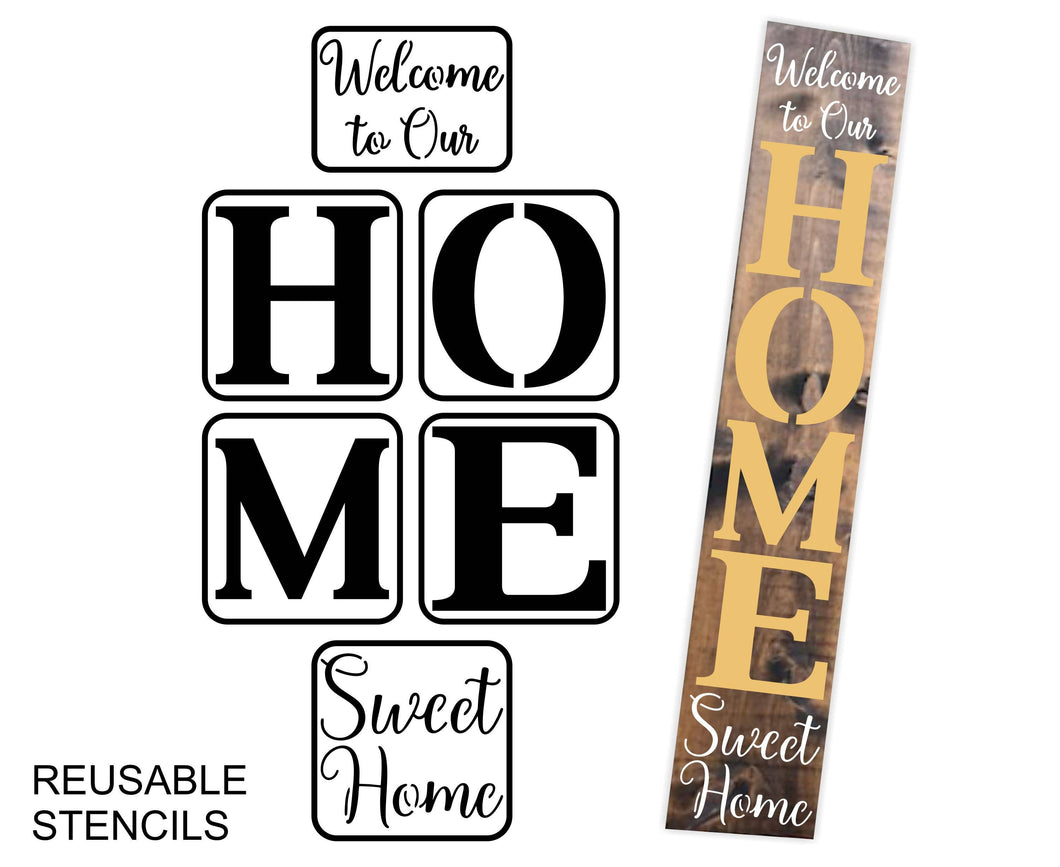 Welcome Home Sweet Home Porch Stencil Kit - Leaner Kit