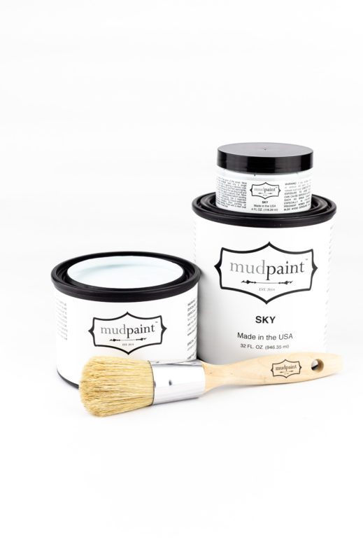 Sky | MudPaint | Mineral based Clay Paint 4 oz. Furniture Paint - Chalk Paint