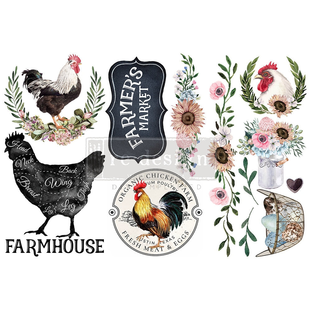 Morning Farmhouse Transfer by Redesign with Prima, Furniture Transfer Rub on decal