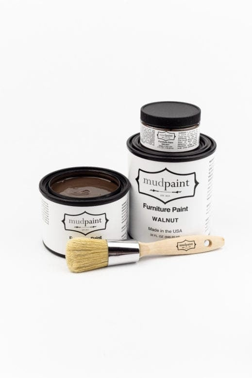 Walnut | MudPaint | Mineral based Clay Paint 4 oz. Furniture Paint - Chalk Paint
