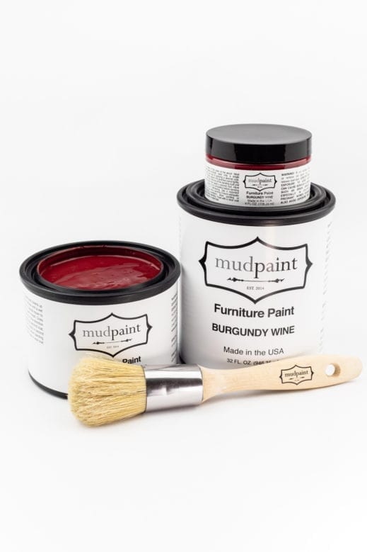 Burgundy Wine | MudPaint | Mineral based Clay Paint 4 oz. Furniture Paint - Chalk Paint