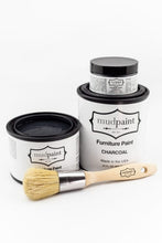 Load image into Gallery viewer, Charcoal | MudPaint | Mineral based Clay Paint 4 oz. Furniture Paint - Chalk Paint
