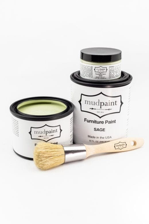 Sage | MudPaint | Mineral based Clay Paint 4 oz. Furniture Paint - Chalk Paint