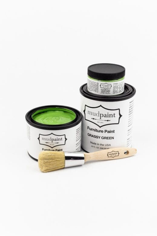Grassy Green | MudPaint | Mineral based Clay Paint 4 oz. Furniture Paint - Chalk Paint