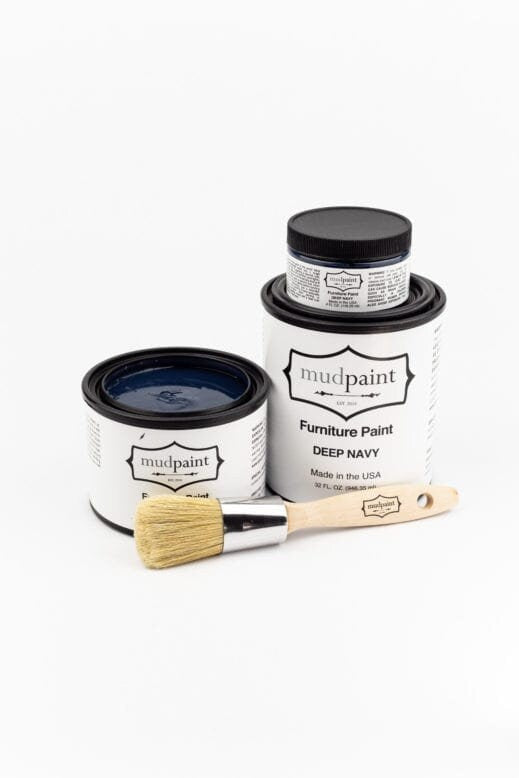 Deep Navy | MudPaint | Mineral based Clay Paint 4oz Furniture Paint - Chalk Paint